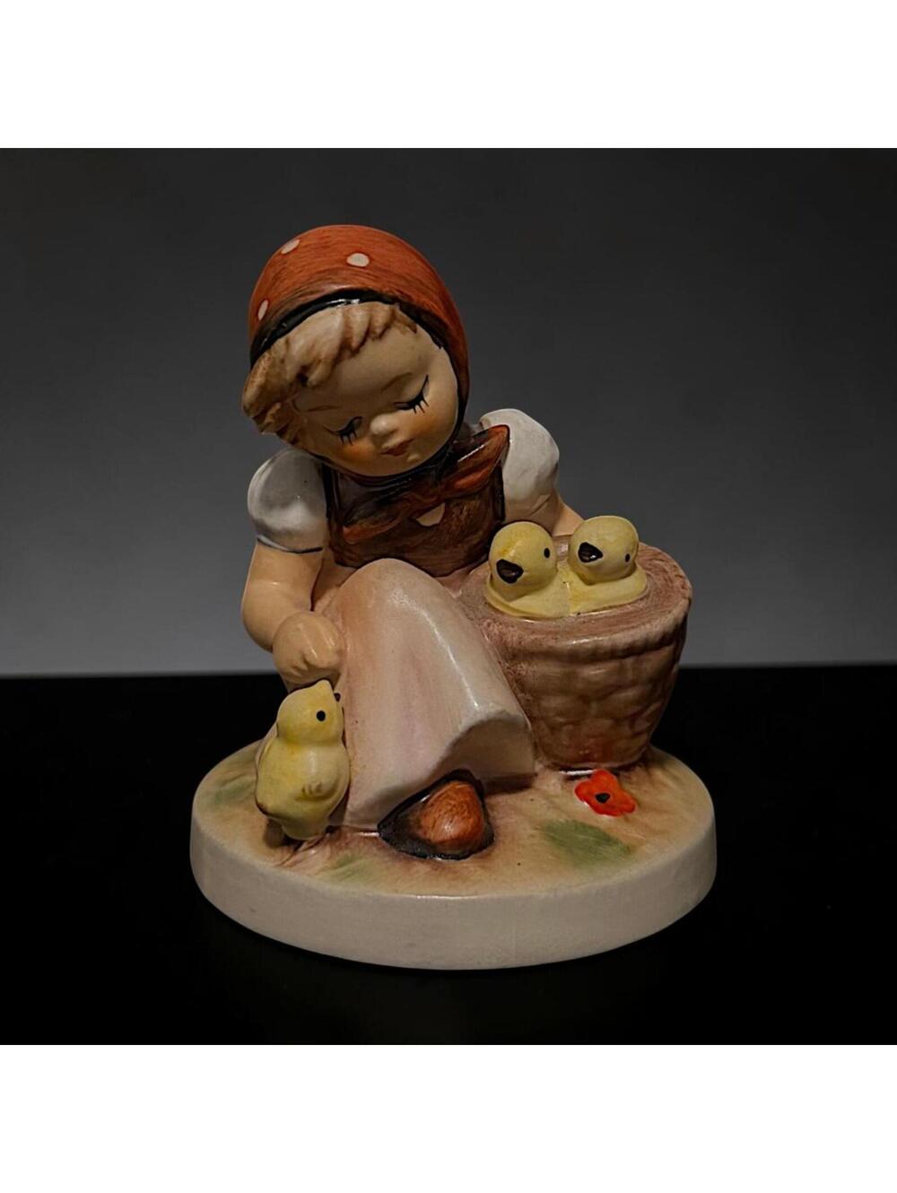 Goebel Hummel Chick Girl Figurine W Germany Porcelain Figure - 3.5" - H234